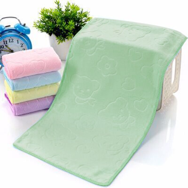 25*25cm Fiber Quick-dry Towel Kitchen Bathroom Clean Absorbent Towels Microfiber Home Soft thicker Wipe Table Towel Cartoon: Green