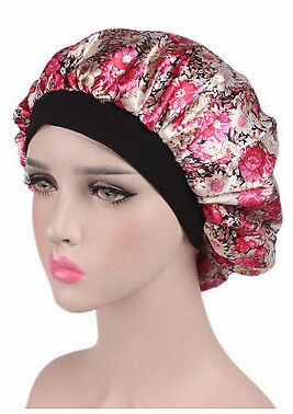 Womens Night Sleep Shower Cap Hair Cover Bath Accessories Hat Head Wide Nightcap