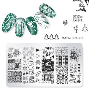 1 pièces Nail Art noël estampage plaques flocon de neige modèles bricolage ongles timbre modèle manucure outils de beauté: 02
