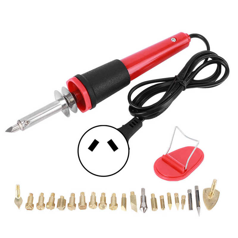 Testing Equipment Battery Capacity Tester Electric Soldering Iron Set Wood Burning Pen Engraving Carving Pyrography Tool 30W