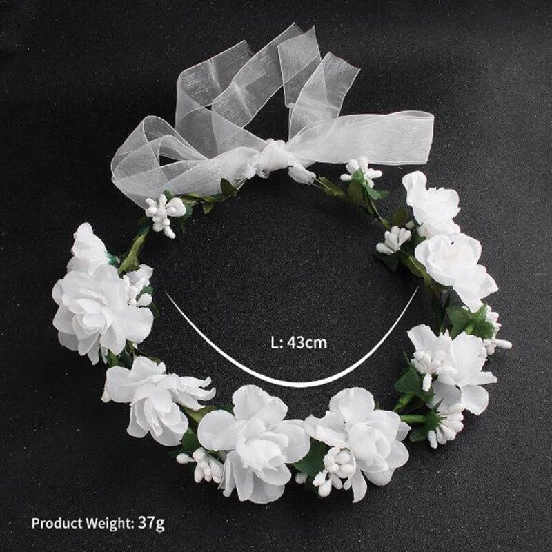 Cinta para cabeza de flores para mujer, guirnaldas de boda, accesorios para el cabello de corona Floral para novia, damas de honor, corona para el pelo