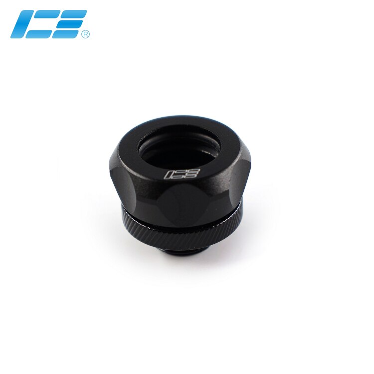 8 stk icemancooler 10 x 14mm petg badekar fittings  g1/4 od14mm stift rør hånd kompression stik sort, hvid, rød, blå cp 25 x 20mm