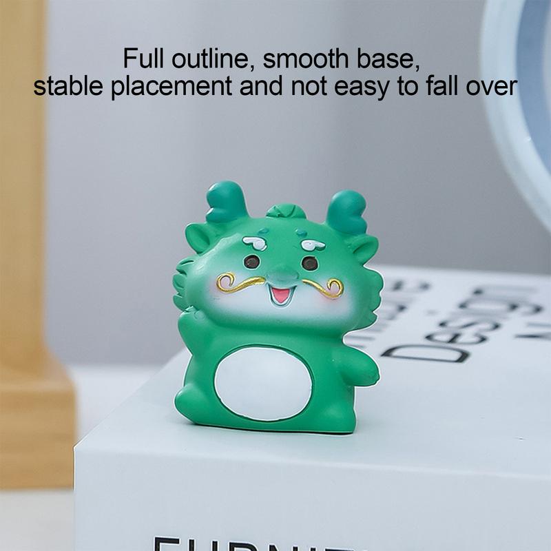 Small Dragon Statue Resin Statue Chinese Dragon Desktop Figurines Miniature Ornament Exquisite Dragon Year Figurines Home