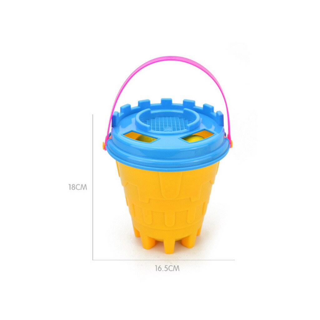 20PC Sand Sandbeach Kids Beach Toys Castle Bucket Spade Shovel Rake Water Tools Sets Random Color Plastic Beach Bucket Spade Toy