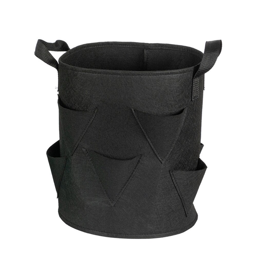 Fraise verticale cultiver sacs plante fleur herbe poche racine respirant légume réutilisable planteur Pot jardin extérieur plantation sac: Black / 10 Gallon (40x35cm)