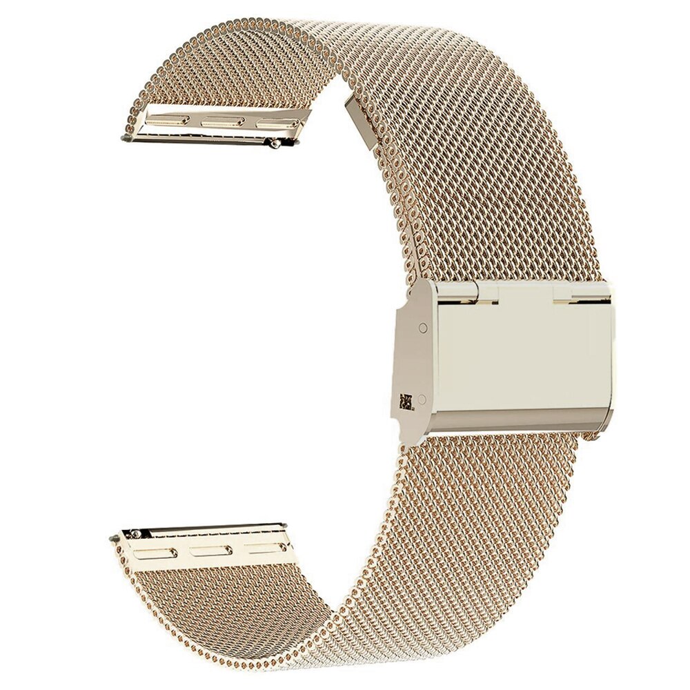 Correa Milanesa para Samsung Galaxy Watch Active 2, pulsera para reloj inteligente Huawei GT 2 de 42mm, 22mm, 20mm, 40/44mm / 3 41mm: FG Gold / 22 mm