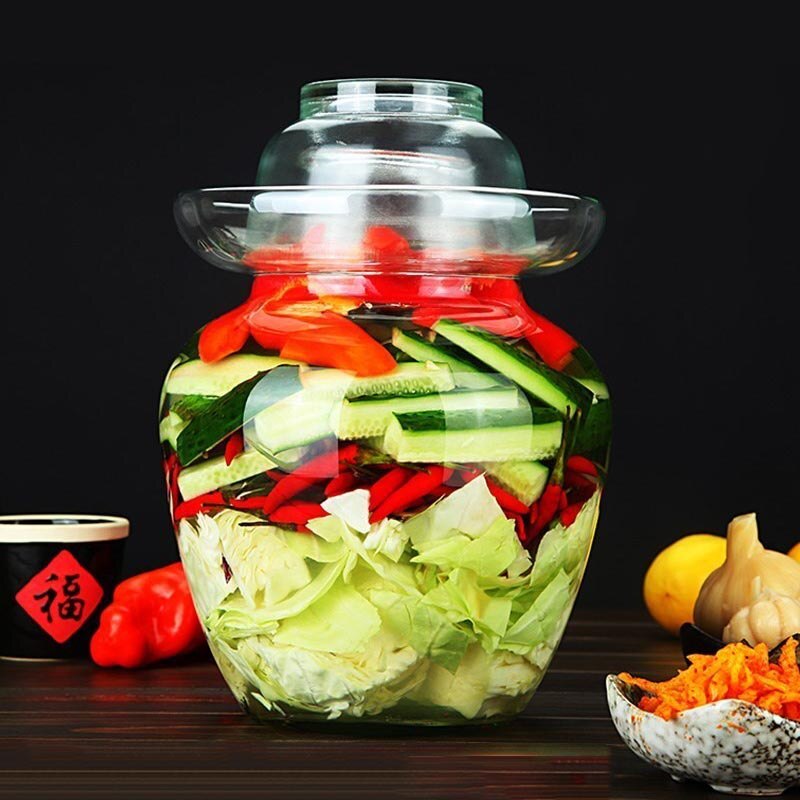 2.5kg syltetøjsglas kimchi krukker japansk koreansk syltet beholder kinesiske traditionelle grøntsager gæringstank