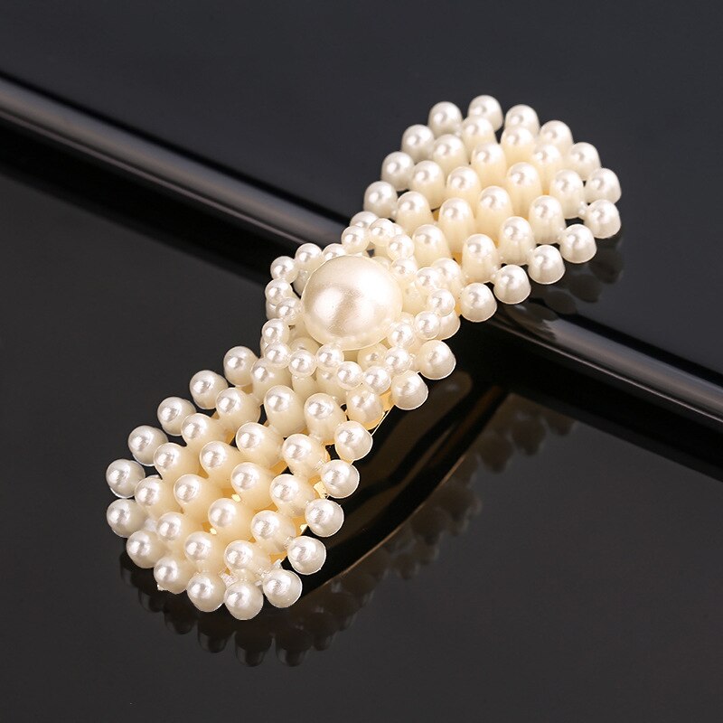Neue Koreanische Simulierte Perle Barrettes Perlen Geometrische Frauen Haar Clip Griffe Mädchen Schmuck Haar Stifte Haar Zubehör
