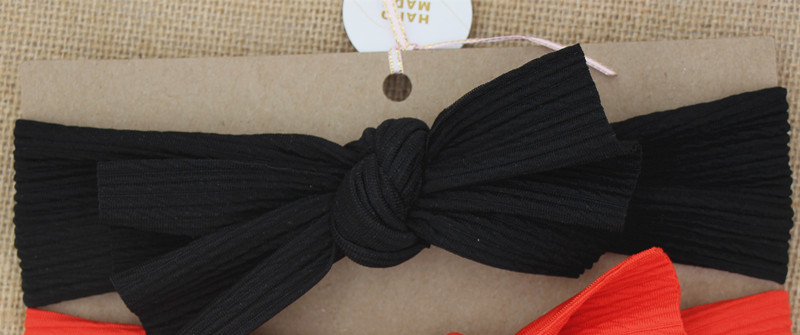Bandeau à nœuds pour bébé, gros nœud noué, en tissu extensible, solide, accessoires pour cheveux de bébé: Black