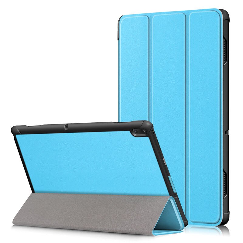 Ultra Slim Magnetic Folding abdeckung Fall Für Lenovo Tab E10 TB-X104F TB X104F PU Leder Stand Abdeckung Für Lenovo Tab e10 Funda fall: Sky blue