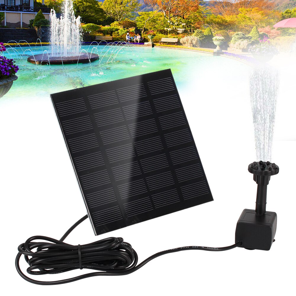 1.2W Water Sprinkler Sprayer With 7 Spray Heads Outdoor Garden Pond Water Fountain Pool Solar Panel Powered Solar Water Pump