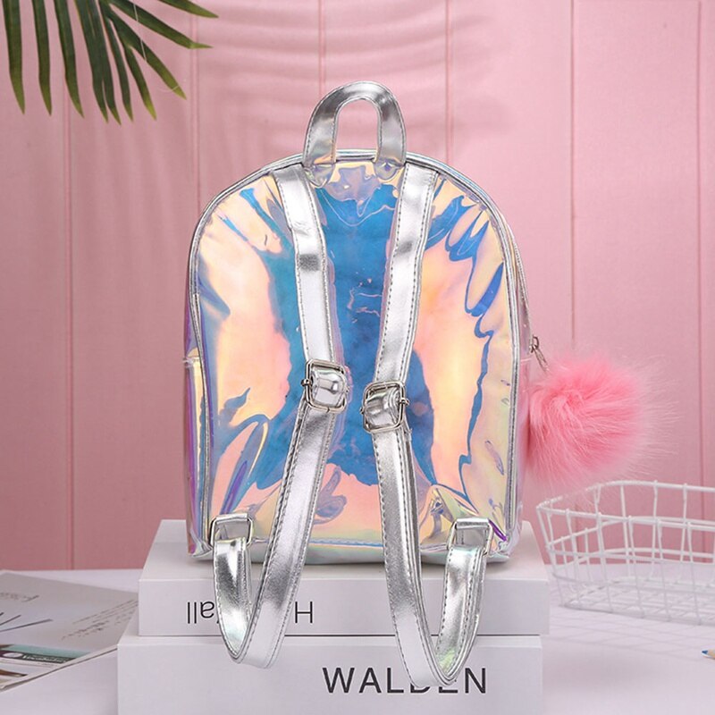 1 pc mooie eenhoorn regenboog rugzak kinderen jelly pvc waterdichte schooltas dubbele schoudertas reistas