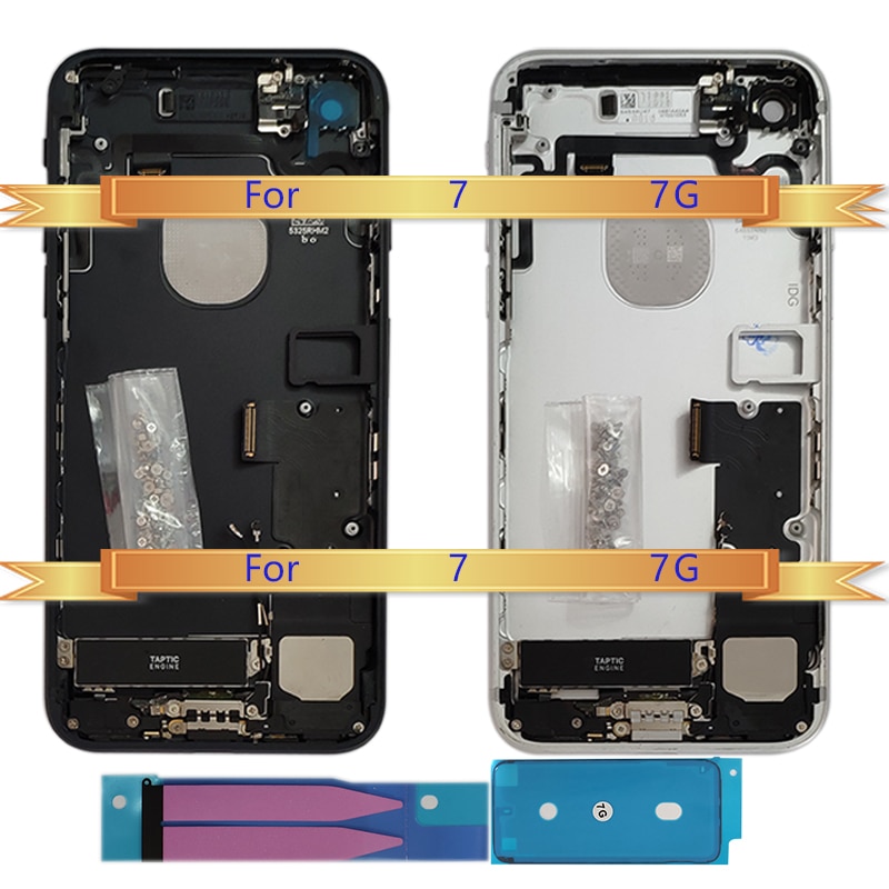 iPhone 7 Housing - Replacement Back Cover Chassis Middle Frame Body with Flex Cable