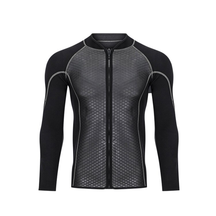 Hisea Mannen Top Wetsuit Jassen Broek 2Mm Neopreen Lange Mouwen Badpak Surfen: Top Jacket M074 / Xs