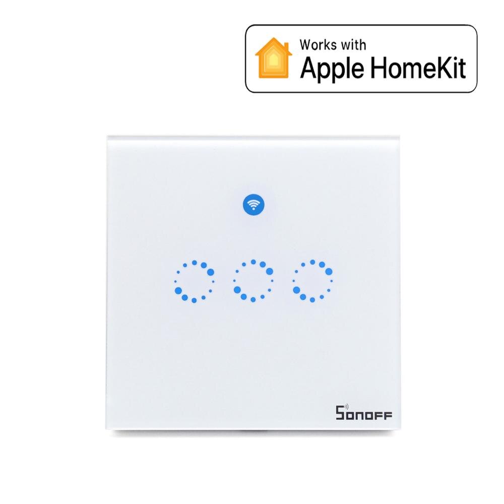 WiFi Smart Touch Panel Light ON/OFF Wall Switch Work with Apple HomeKit APP for Home Control