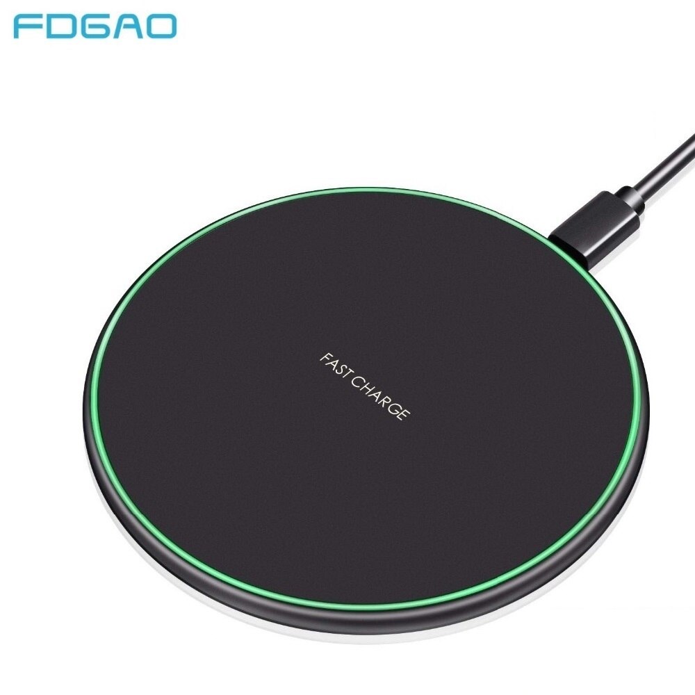 Fdgao 15w qi kabelloses ladepad mit schnellladefunktion für iphone 12, 11 pro, xs max,  x 8 samsung  s21 s20 s10 s9.