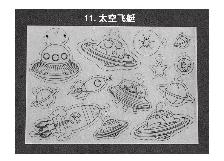 5 teile/los Shrinky Dinks Wärmeschrumpfende Blatt Mit aufbringen Füllung Schrumpfen papier Für DIY Scrapbooking accesssories Dekor: 11