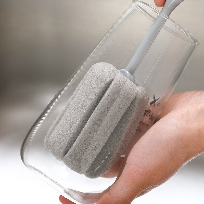 1Pc Cup Borstel Lange Steel Borstel Praktische Keuken Cleaning Tools Spons Borstel Voor Wijnglas Fles Koffie Thee Glazen Beker mok