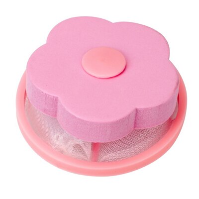 Bolsa Flotante de Lavadora para Recoger Pelusas y Pelos de Mascotas, Bola de Malla de Limpieza para Ropa y para Eliminar Cabellos: Rosa