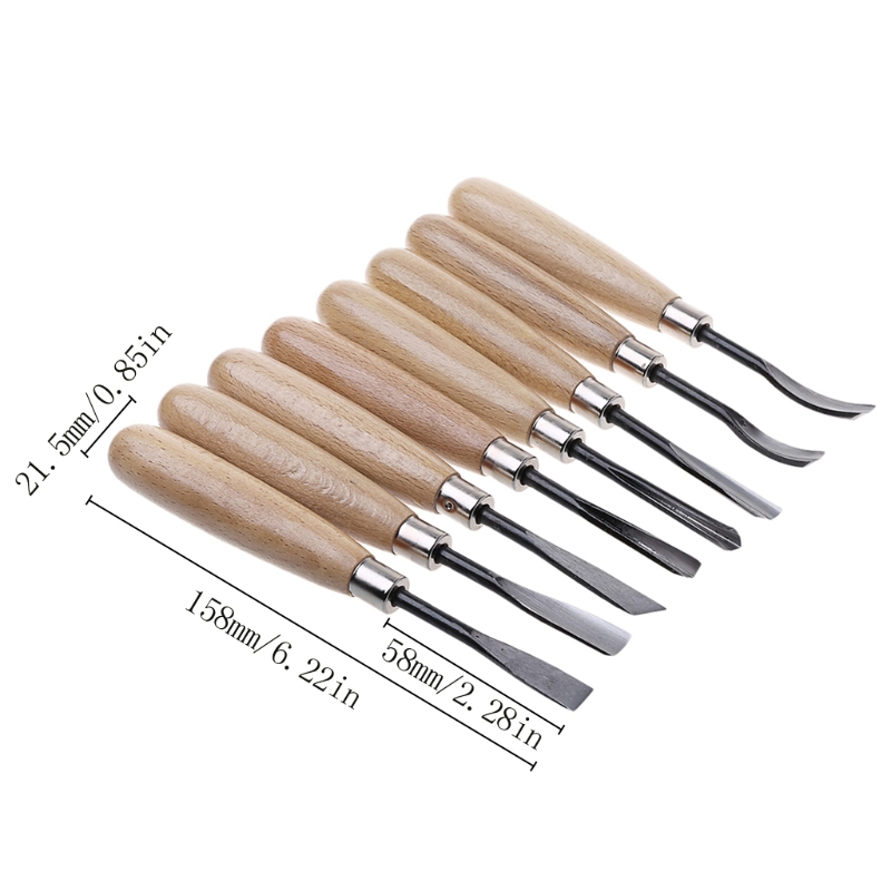 8Pcs Holz Carving Hand Gouges Meißel Werkzeug Set Holzbearbeitung Professionelle Whosale &