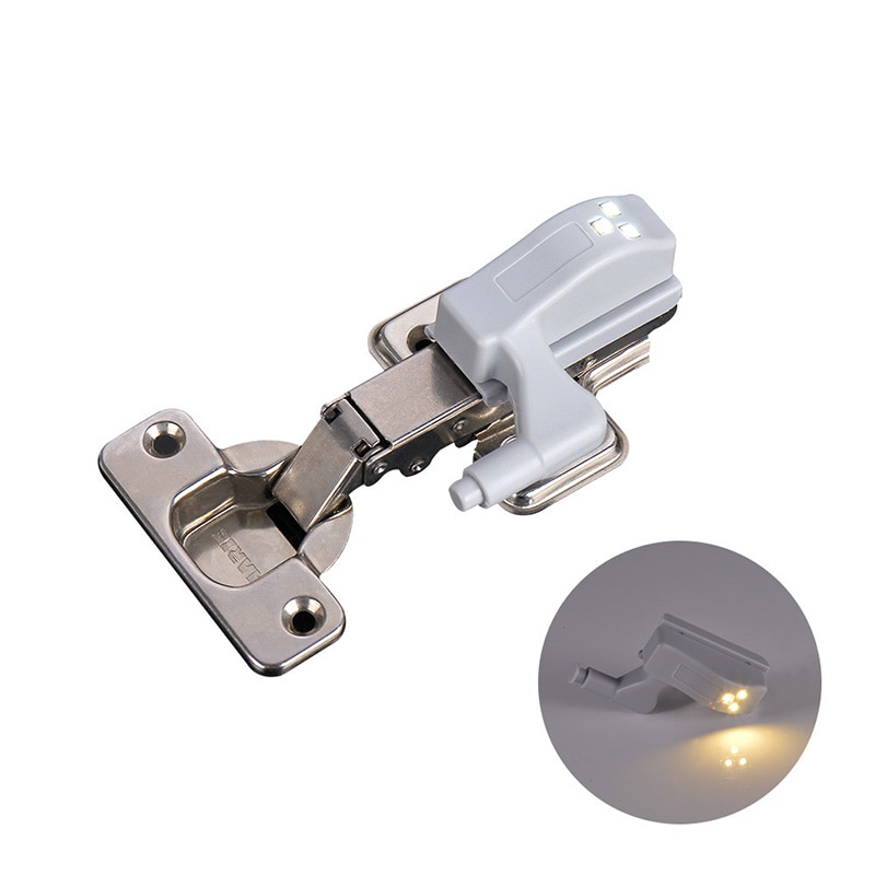 2 stuks Scharnier LED Sensor Verlichting Onder Kast Verlichting Binnendeur Scharnier LED Light Kast Kast Kledingkast Night Lights Warm wit