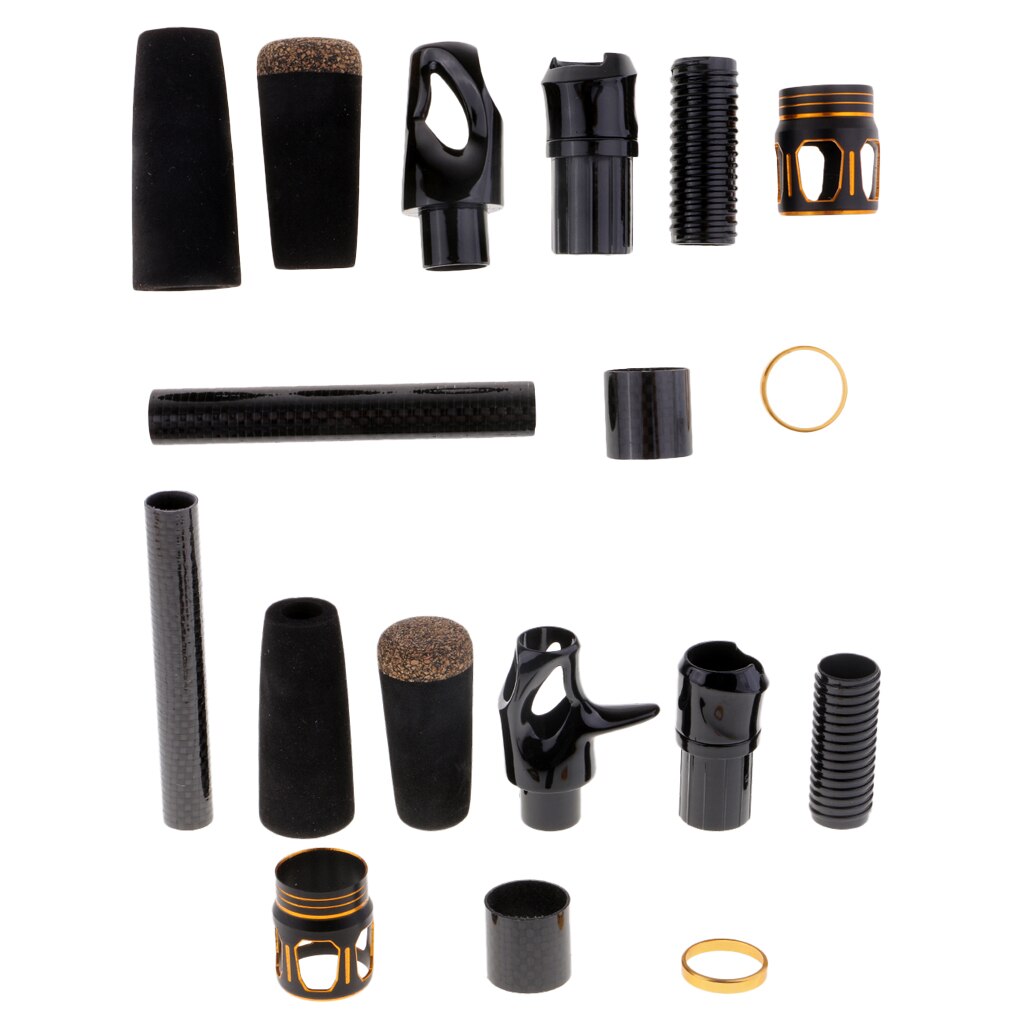 Black EVA Casting Spinning Fishing Rod Handle Grip with Reel Seat DIY Tackle Fishing