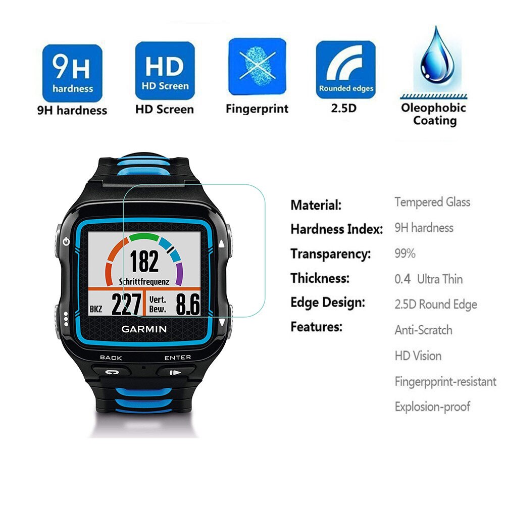 2 Stuks Hd Gehard Glas Beschermende Film Guard Voor Garmin Forerunner 920 Xt 920XT Smartwatch Gehard Volledige Screen Protector Cover