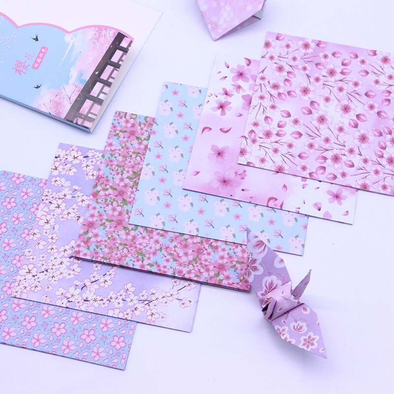50 kpl 15cm neliönmuotoista origamipaperia kaksipuoleinen kukka taitettava sakura askartelupaperit lasten käsintehdyt tee-se-itse scrapbooking askartelukoristeet