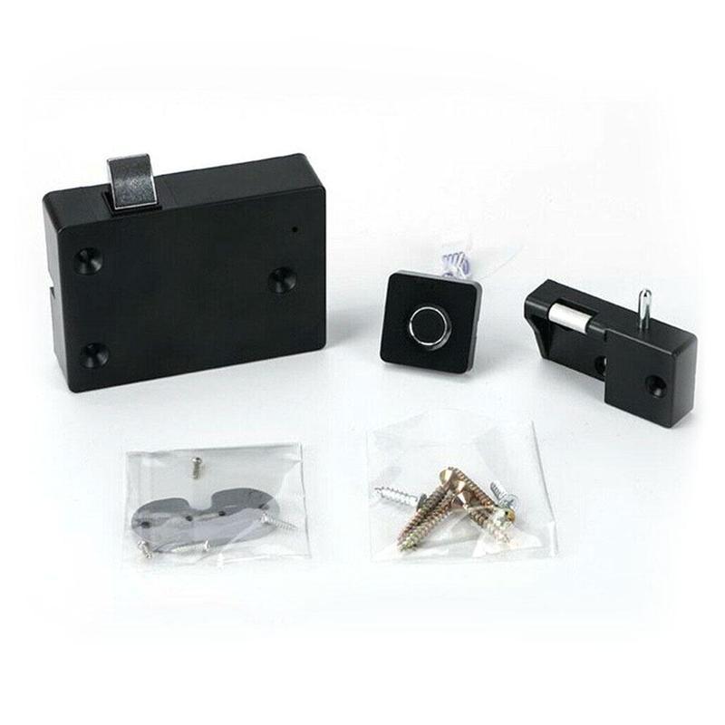 Drawer Cabinet Intelligent Fingerprint Lock Electronic Cabinet Lock Fingerprint Door Furniture Theft Lock Lock Anti File A4J4: Default Title