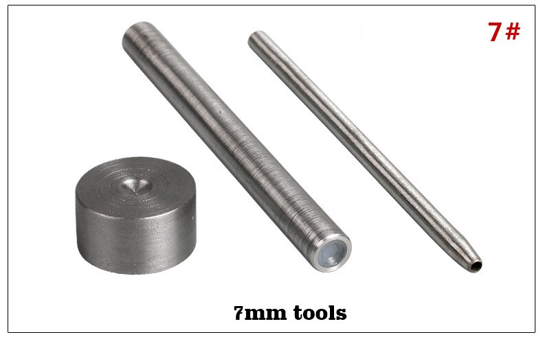 DIY Manuelle Rohr Bohrer Metall Rand Weiß Goldene EIN Bohrer 5/6/7/8/9mm Bohrer Installation Werkzeug einstellen bilden Ziegel Niet ES-002: SR 7mm 50 und Werkzeug