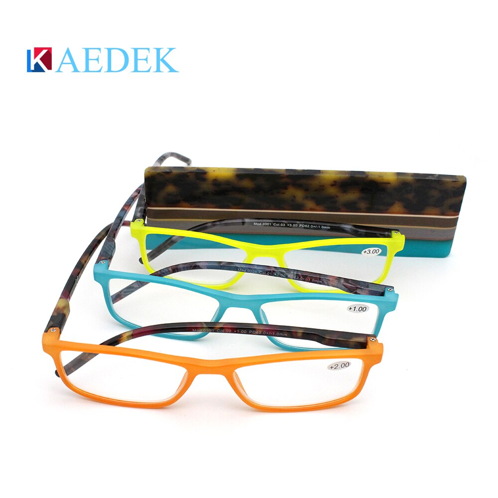 Kaedek heren dames leesbrillen verziendheidsbrillen voor hyperopie met veerscharnier brillen punten +1+1.5+2.0