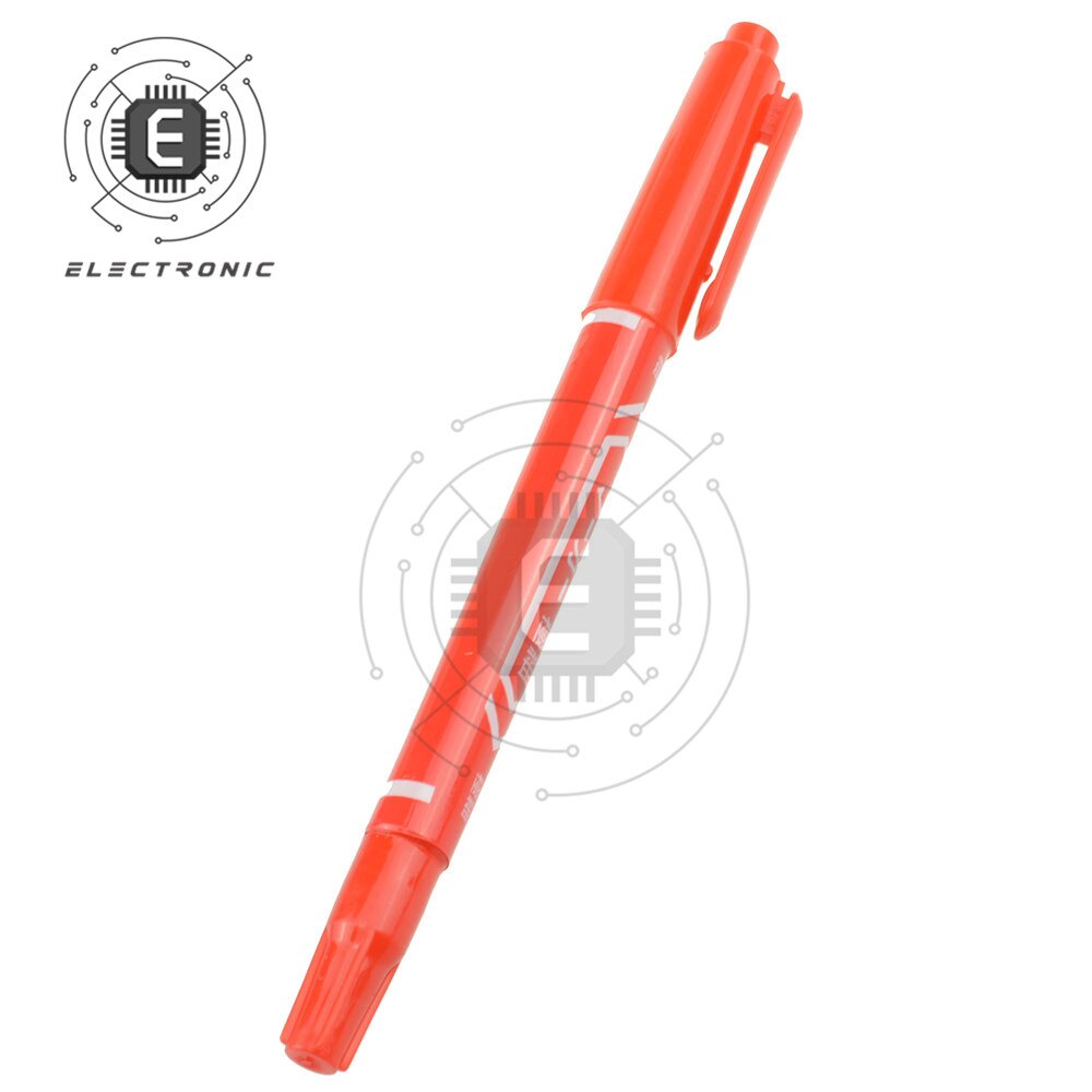 Double stylo Anti-gravure CCL, 5 pièces/lot, Circuit imprimé PCB, marqueur d&#39;encre pour bricolage, réparation PCB, diagramme de Circuit imprimé CCL noir/bleu/rouge: Red