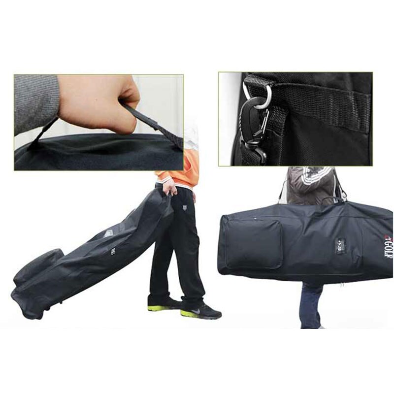 Flyrejser golf taske beskyttende bærende coverall cover holder med hjul
