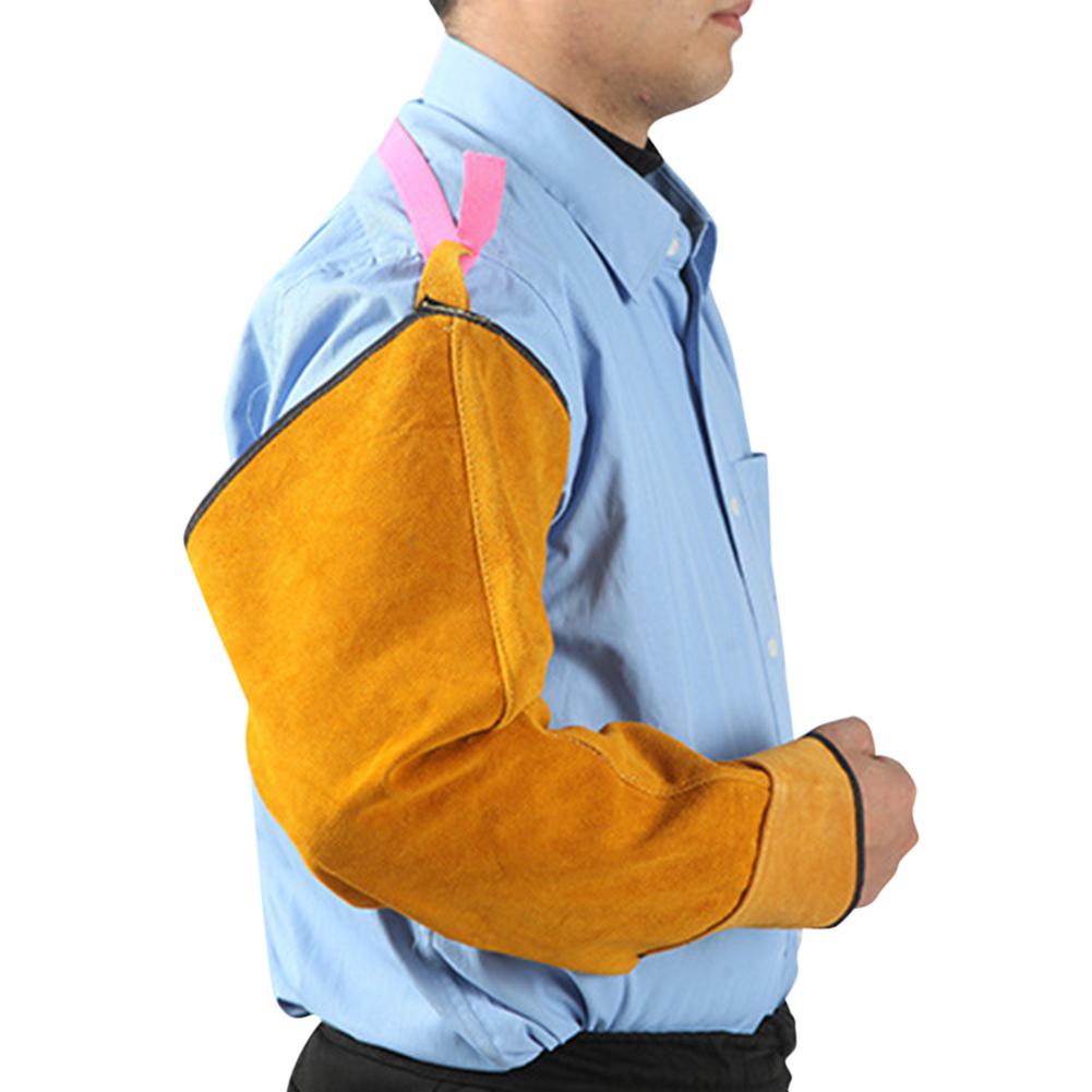 Heat Resistant Welding Protection Sleeves Spark Resistant Protection Leather Sleeves For Welding Protect Arm Guard Welding Tools