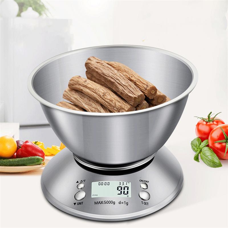 1pc Stainless Steel Food Scale Digital Kitchen Scale Weight Scale kitchen Measuring Tools(Battery)