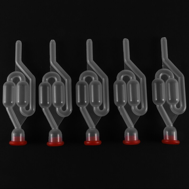 Wine Seal Exhaust Valve Straw Home Brew Wine Fermentation Airlock Sealed Plastic Air Lock Check Water Sealed Valves Eco Friendly