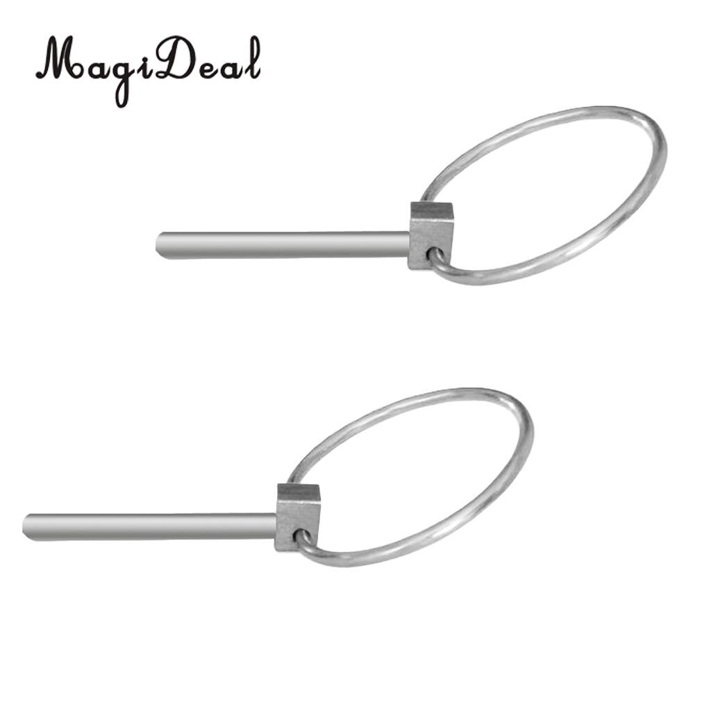 Magideal 2 delar 4mm båt kajak kanot släpvagn traktor vagn lynch pin clip