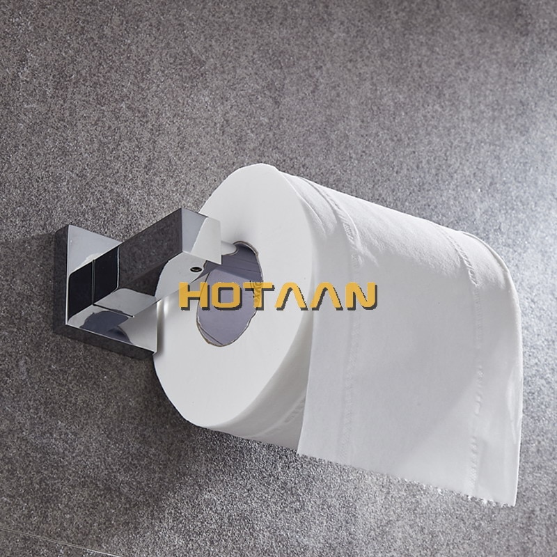 Badeværelse toilet toiletpapir rulleholder vægbeslag poleret krom rustfrit stål yt -11392- s