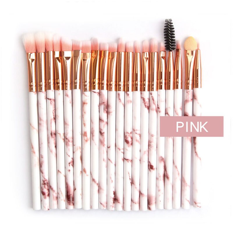 MAANGE Multifunctionele 20 stuks Marbling Make-Up Kwasten Set Oogschaduw Eyeliner Concealer Brush set Mini Make Up Brush Tool Kit