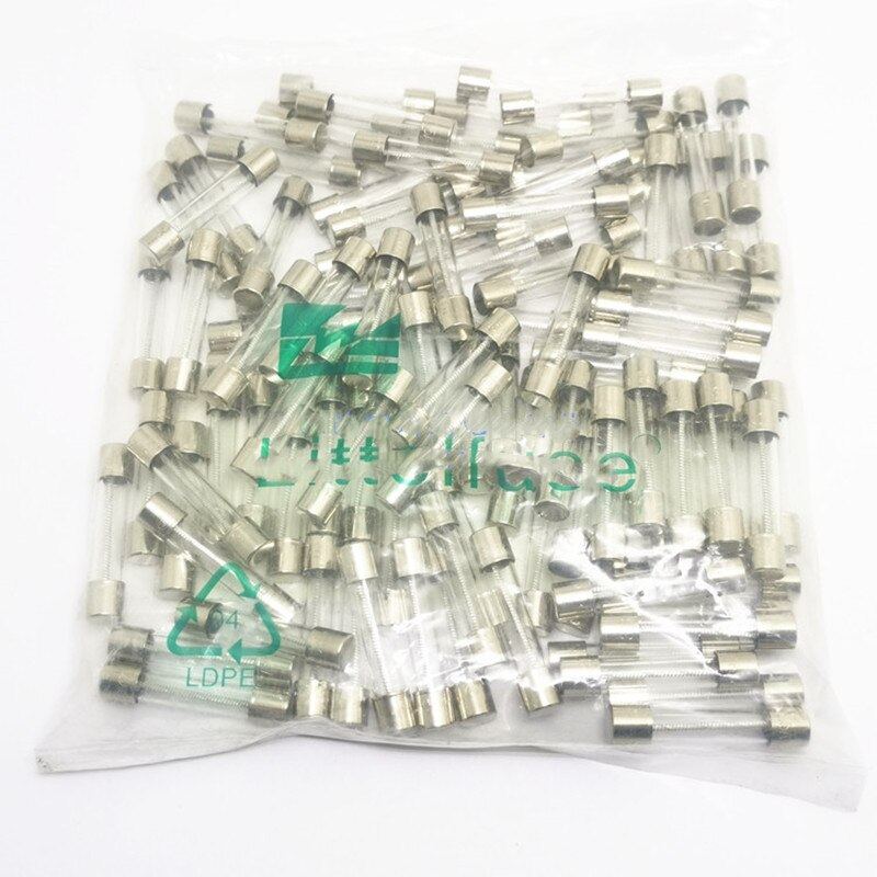 Fusible de fusión lenta, 250V, 1A, 2A, 3A, 4A, 5A, 8A, 313, dimensiones del fusible de retardo de tiempo de vidrio, 6x32mm, 313, 2 unids/lote