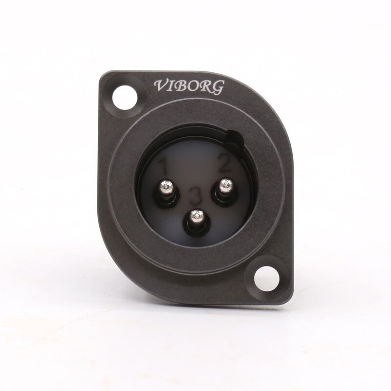 VIBORG isolamento in PTFE con presa femmina maschio a 3 pin XLR rodiato rame puro