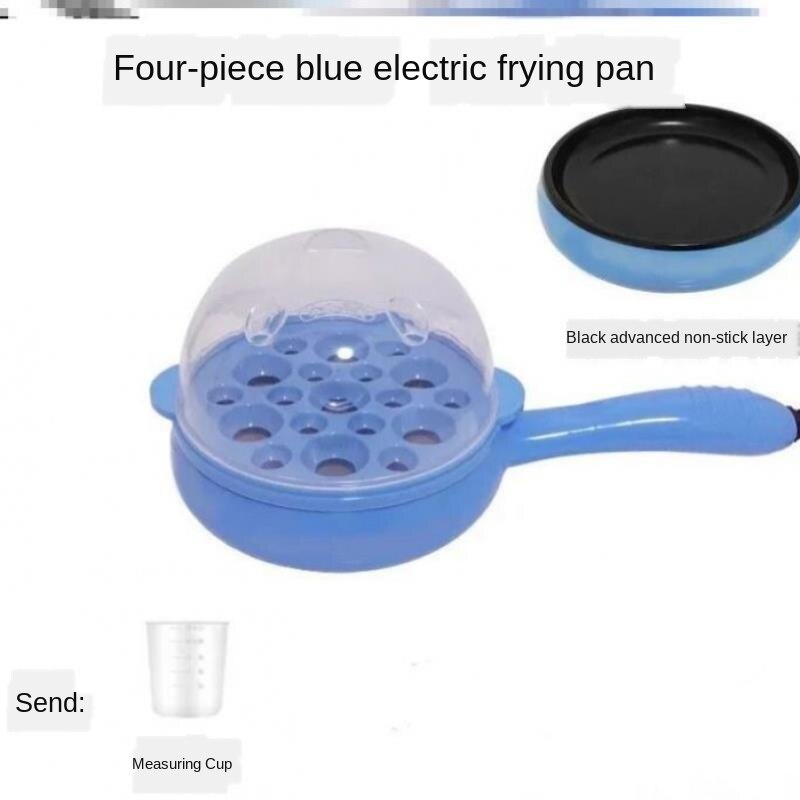 Sartén para freír huevos escalfados, sartén pequeña antiadherente, sartén para pancakes, enchufe pequeño para el desayuno en el dormitorio: Borgoña