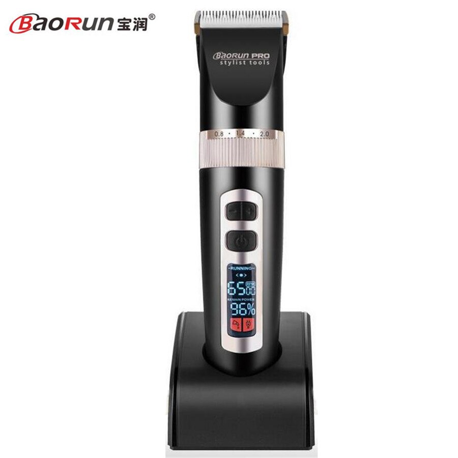 hair clipper rechargeable trimmer lithium battery Titanium blade cutter adjustable comb Fine-tuning 100-240V