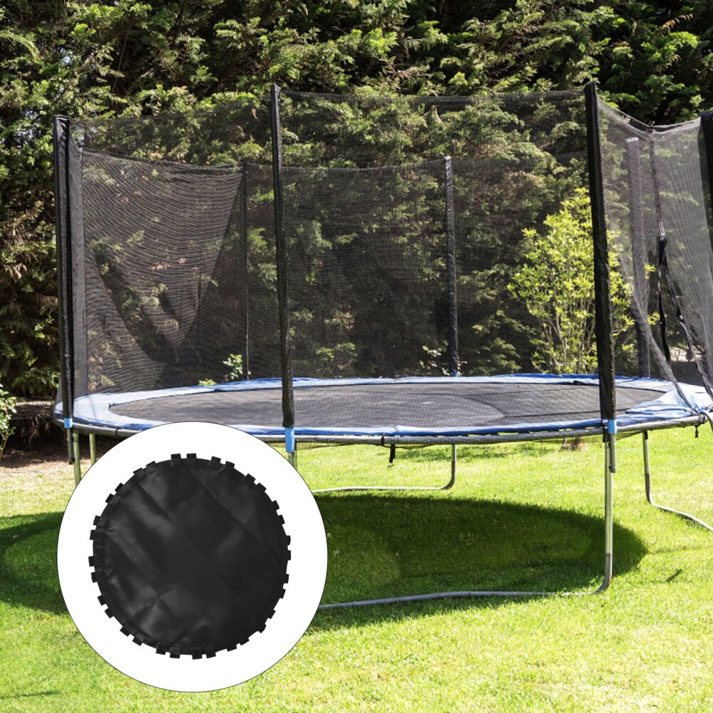 1Pc Black Trampoline Replacement Jumping Mat Trampoline Round Mat with Hooks
