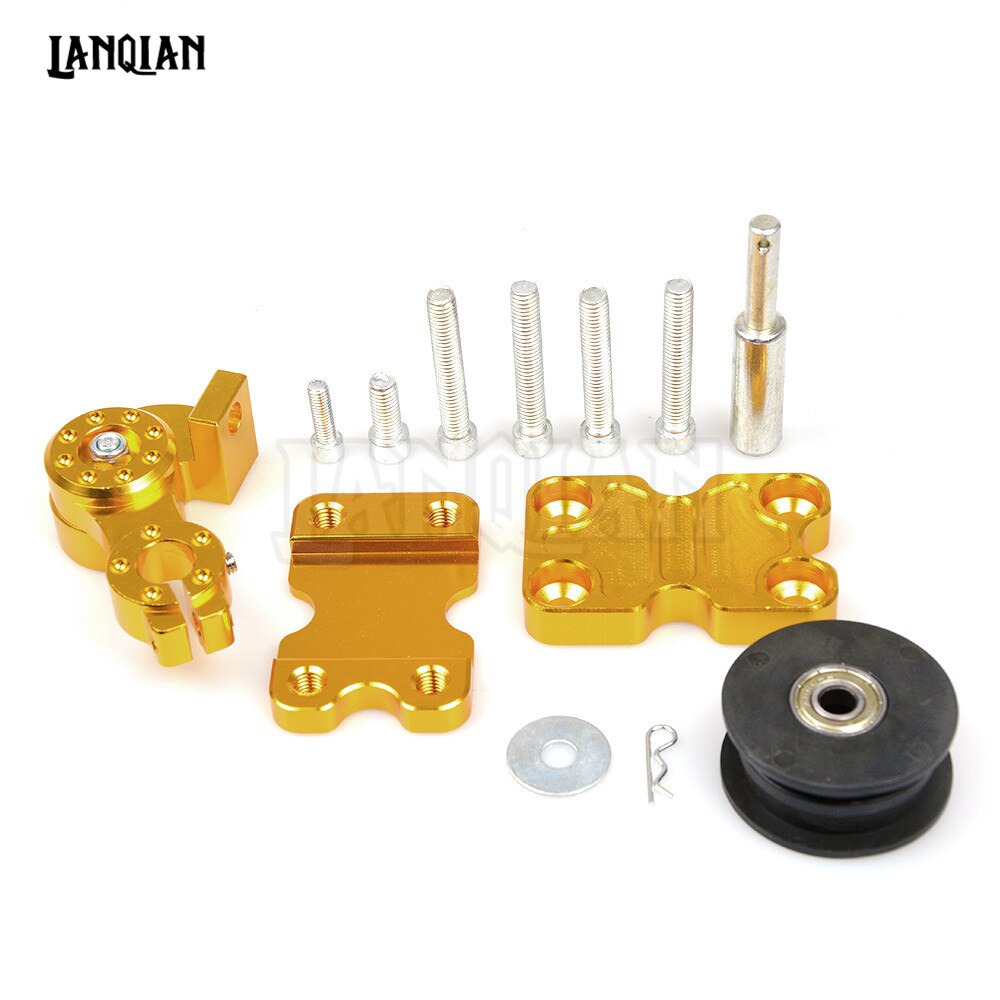 Adjustable Aluminum Chain Tensioner Bolt On Roller Motorcycle Chopper For Kawasaki NINJA 250 300 250R Z250 Z300 KX250 KX125 KX65