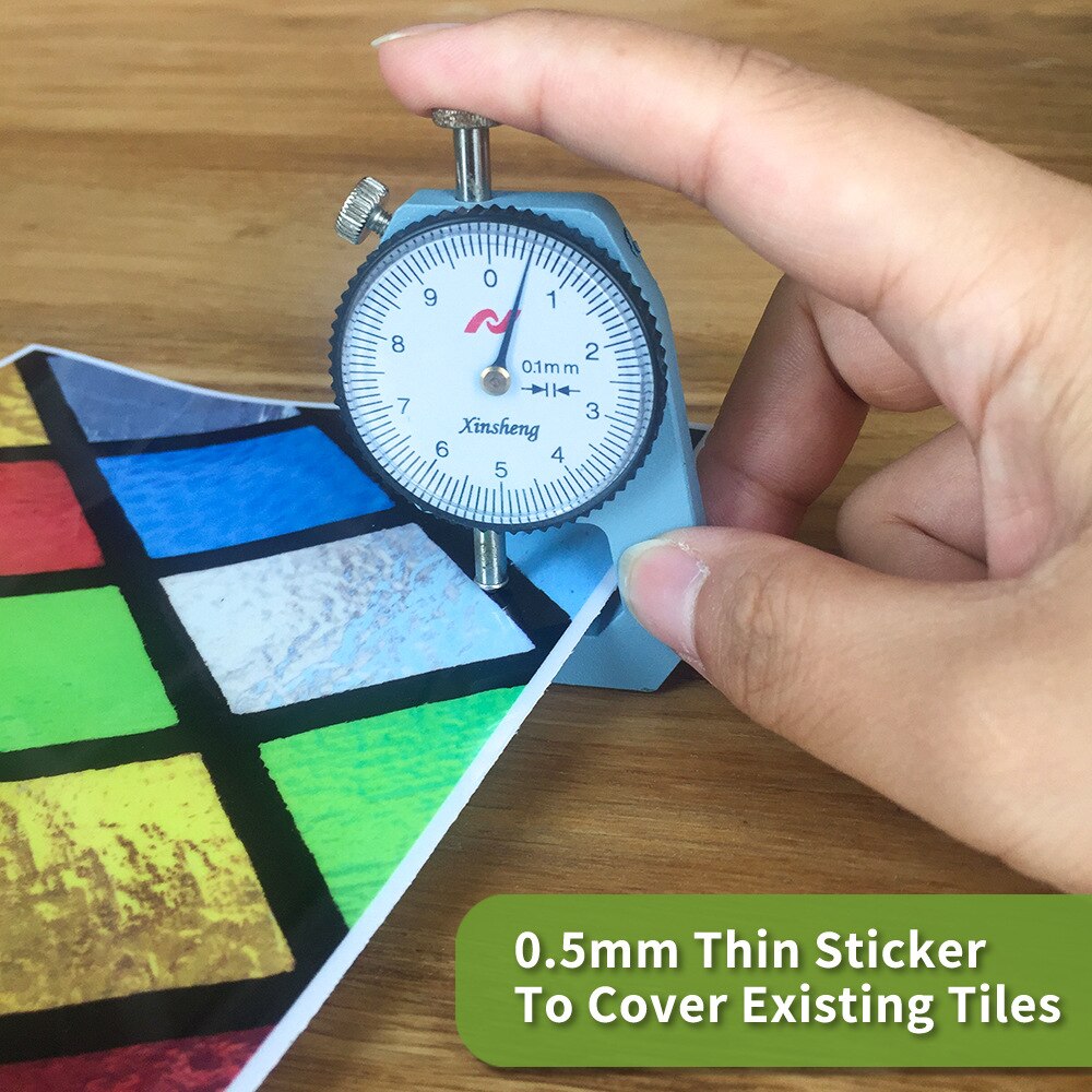 10/15cm x 25 pieces Imitation stained glass Tile stickers PVC waterproof sticker self-adhesive PVC Morocco balcony wallsticker