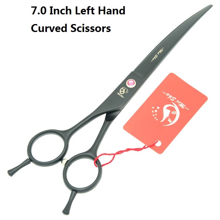 7.0 Inch Left Hand Pet Scissors for Dog Grooming Left-Hand Straight&amp;Thinning&amp;Curved Shears With Comb Forceps B0057A: B0057A-05-70