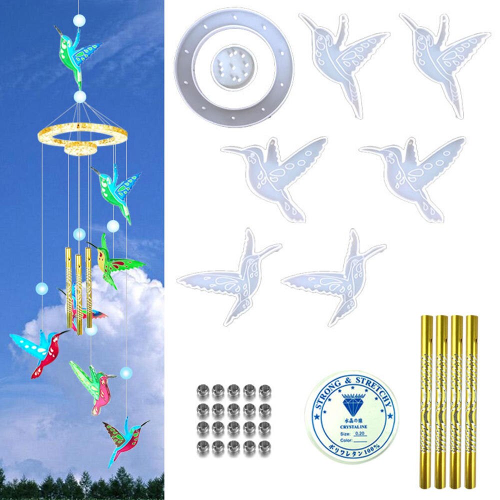 Attrape-rêve en résine époxy, moule en silicone pour miroir, décoration murale, outil fait à la main, bricolage, pour la maison: Bird