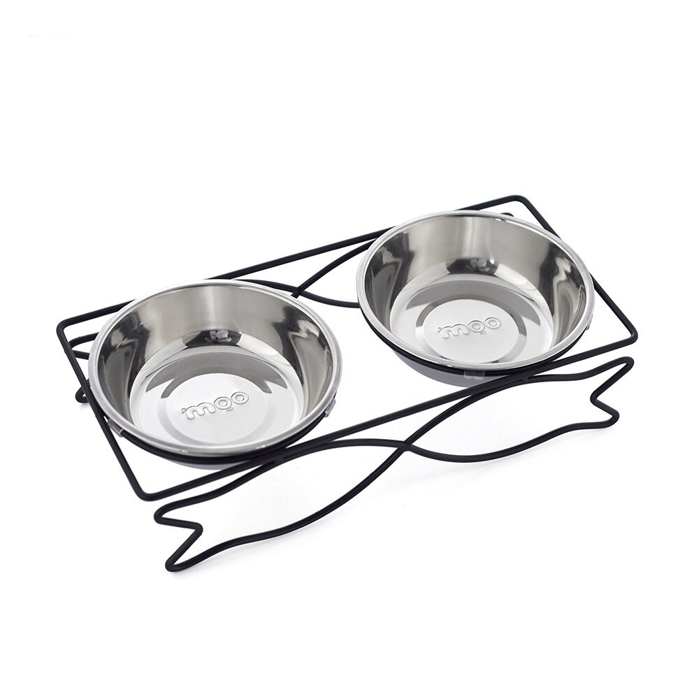 Double Single Dog Bowls for Pet Puppy Retro Iron Rack Food Water Bowl Feeder Pet Cats Feeding Dishes Dogs Drink Bowl: 5