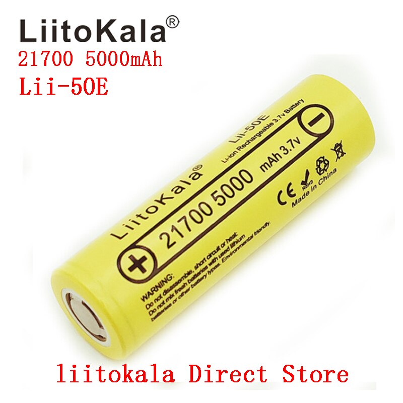 LiitoKala 21700 4800 5000mA Ion Batterij 3.7V Ontlader 35A Power batterij E-tools batterij